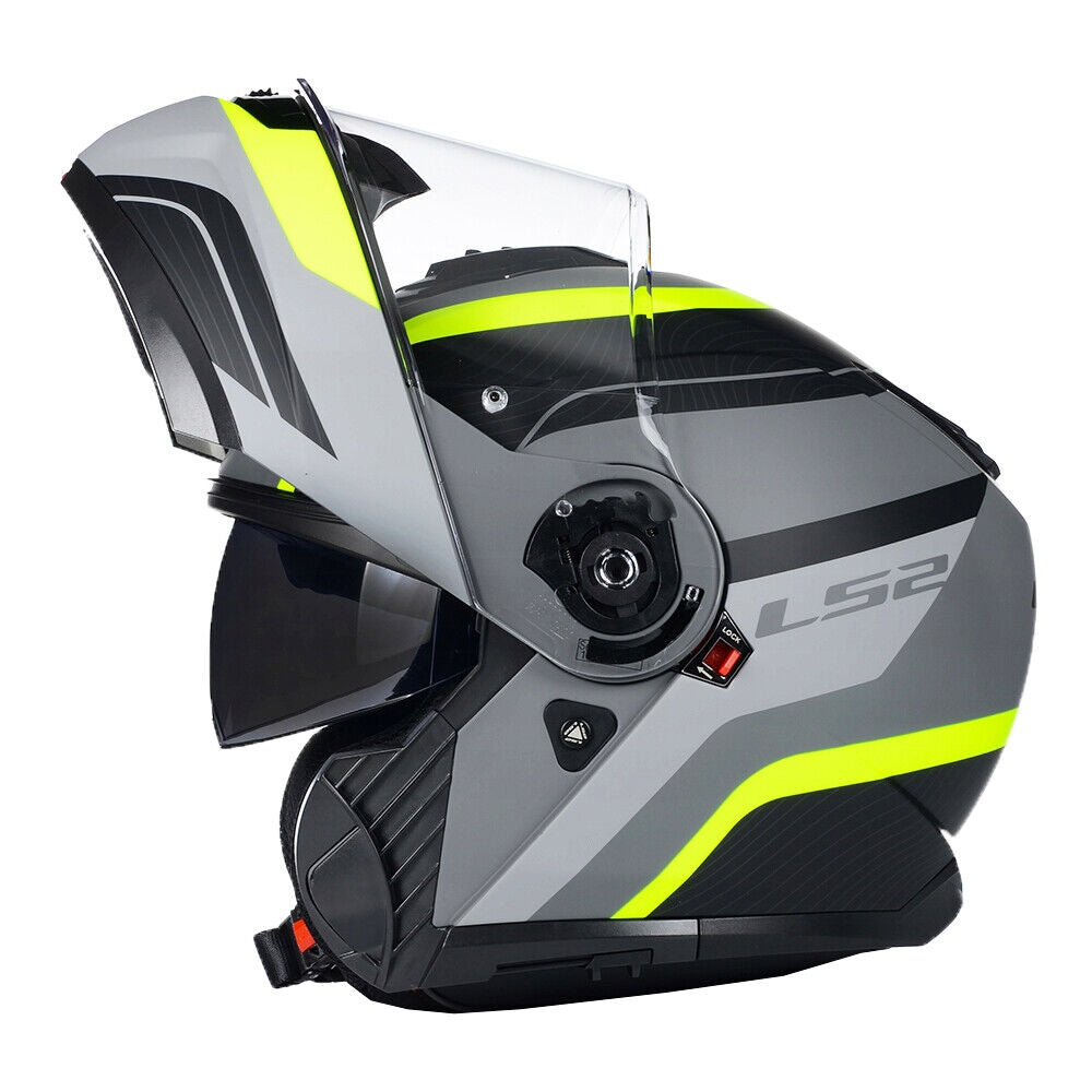 LS2 FF908 STROBE II MONZA M.BLACK H-V YELLOW - SECURTEX MOTOR S.L (t/a MaximoMoto)