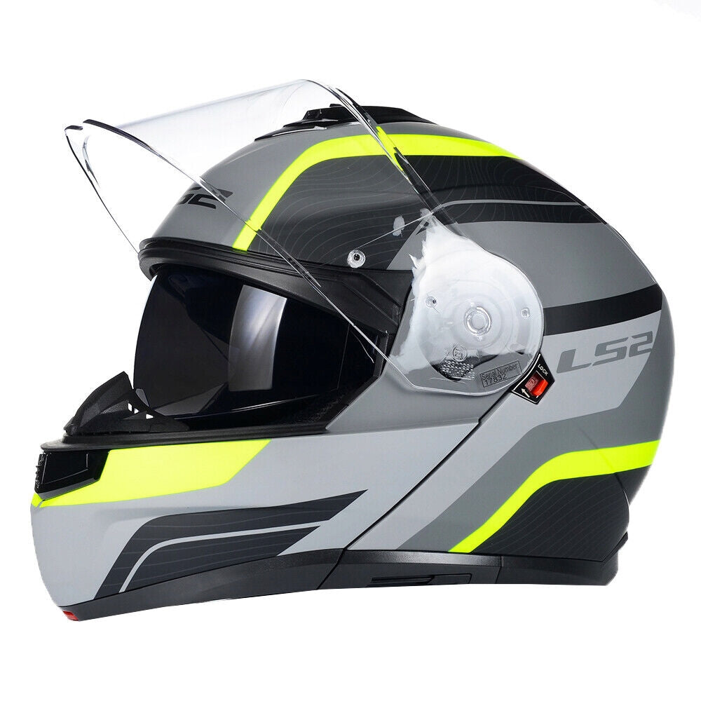LS2 FF908 STROBE II MONZA M.BLACK H-V YELLOW - SECURTEX MOTOR S.L (t/a MaximoMoto)