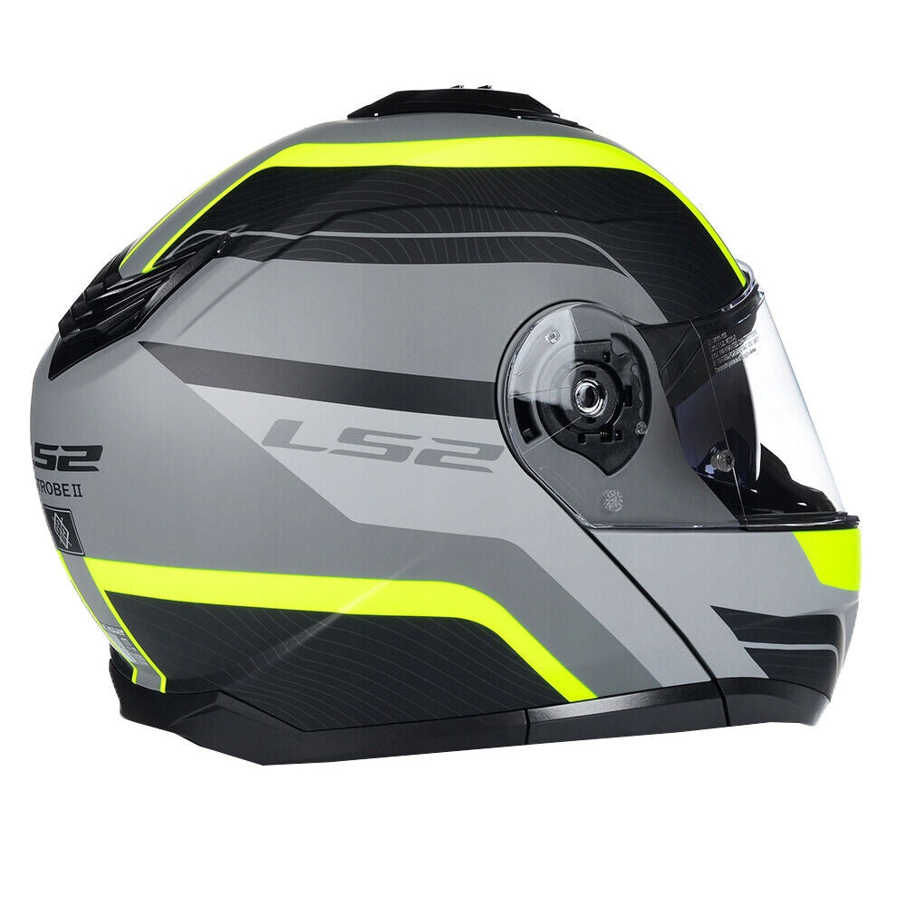 LS2 FF908 STROBE II MONZA M.BLACK H-V YELLOW - SECURTEX MOTOR S.L (t/a MaximoMoto)