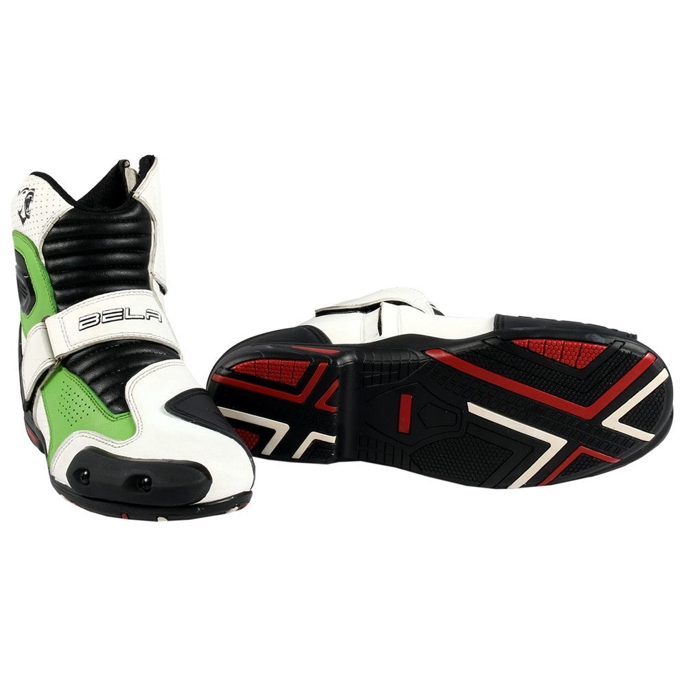 BELA - Botas Piel Faster Blanco/Verde - SECURTEX MOTOR S.L (t/a MaximoMoto)