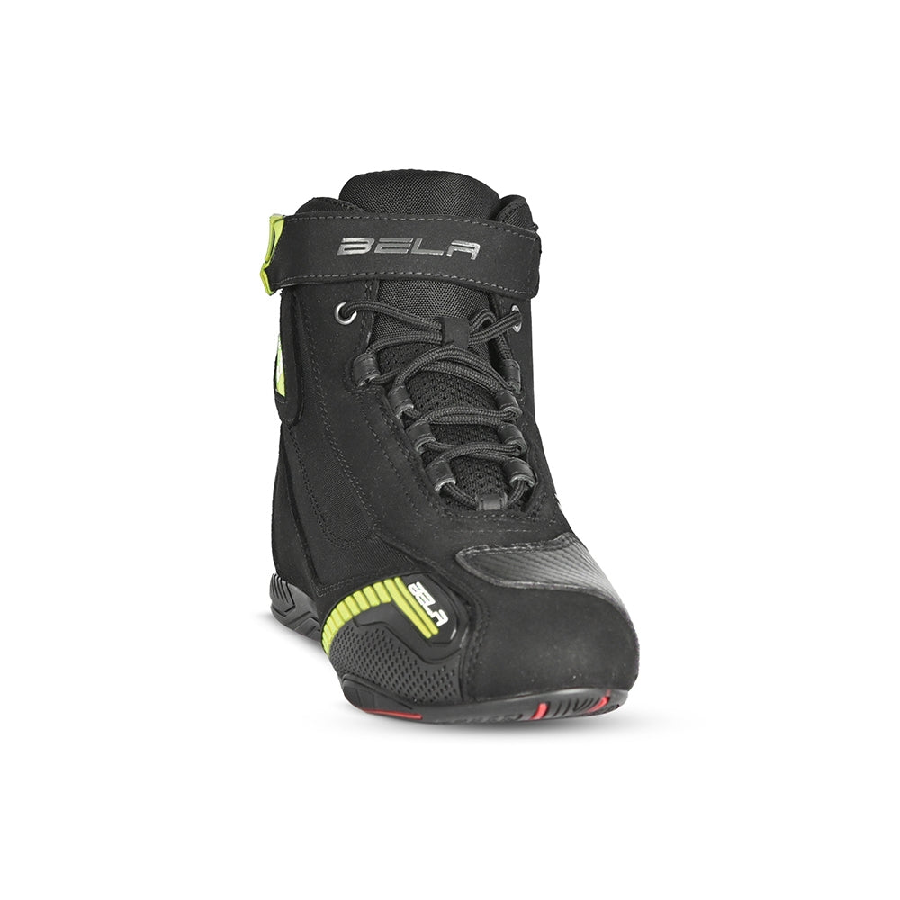 BELA - Botas Piel Kiva Man Negro/Amarillo Fluor - SECURTEX MOTOR S.L (t/a MaximoMoto)