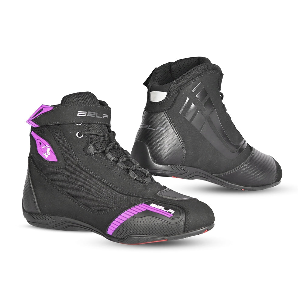 BELA - Botas Piel Kiva Lady Negro/Purpura - SECURTEX MOTOR S.L (t/a MaximoMoto)