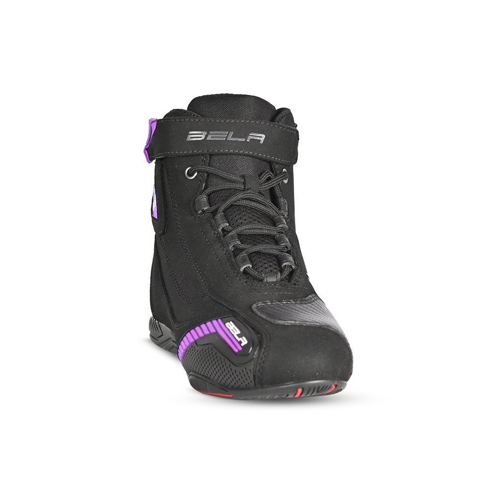 BELA - Botas Piel Kiva Lady Negro/Purpura - SECURTEX MOTOR S.L (t/a MaximoMoto)