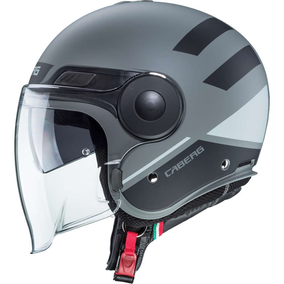 CABERG-Casco Uptown Loft MATT GREY/BLACK/SILVER - SECURTEX MOTOR S.L (t/a MaximoMoto)