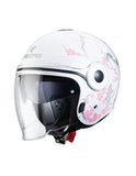 CABERG-CASCO UPTOWN BLOOM WHITE/SILVER/PINK - SECURTEX MOTOR S.L (t/a MaximoMoto)