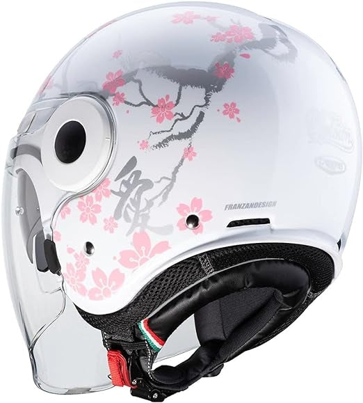 CABERG-CASCO UPTOWN BLOOM WHITE/SILVER/PINK - SECURTEX MOTOR S.L (t/a MaximoMoto)