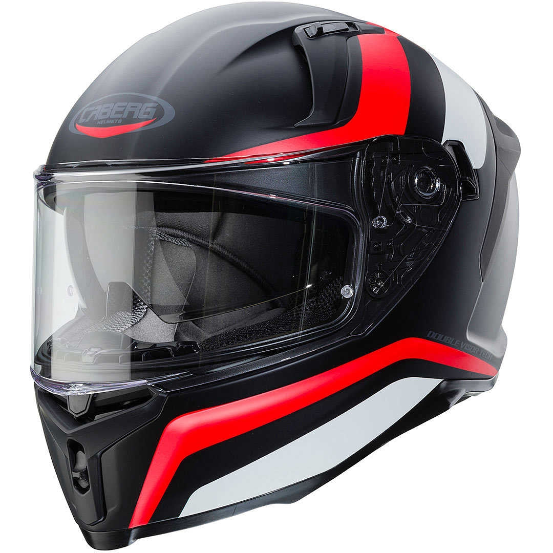 CABERG-CASCO AVALON BLAST MATT BLACK/WHITE/RED FLUO - SECURTEX MOTOR S.L (t/a MaximoMoto)