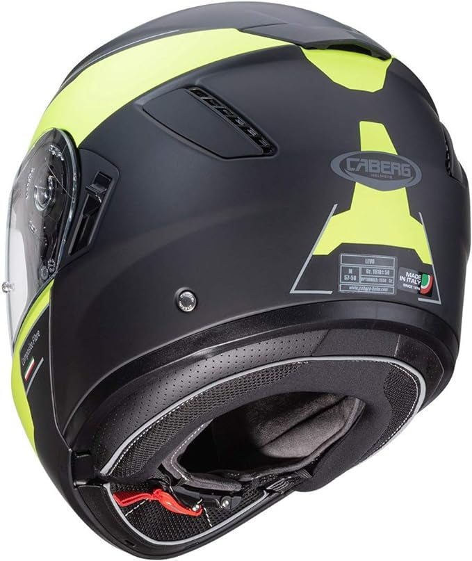 CABERG-CASCO LEVO PROSPECT MATT BLACK/YELLOW FL - SECURTEX MOTOR S.L (t/a MaximoMoto)