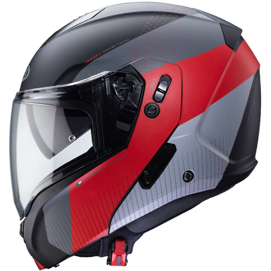 CABERG-CASCO HORUS SCOUT MATT BLAC/RED FL/ANTHRASIL - SECURTEX MOTOR S.L (t/a MaximoMoto)