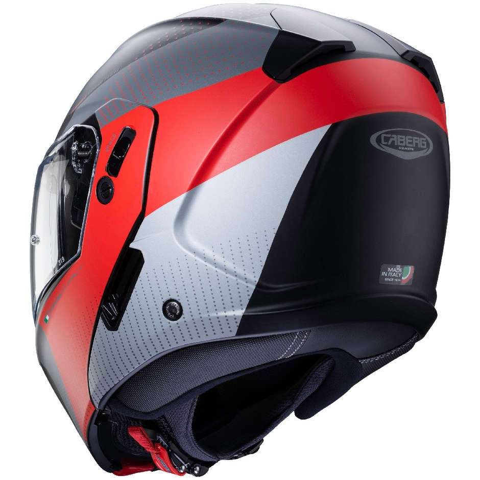 CABERG-CASCO HORUS SCOUT MATT BLAC/RED FL/ANTHRASIL - SECURTEX MOTOR S.L (t/a MaximoMoto)
