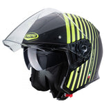 CABERG-CASCO FLYON BAKARI MATT BLACK/YELLOW FLUO - SECURTEX MOTOR S.L (t/a MaximoMoto)