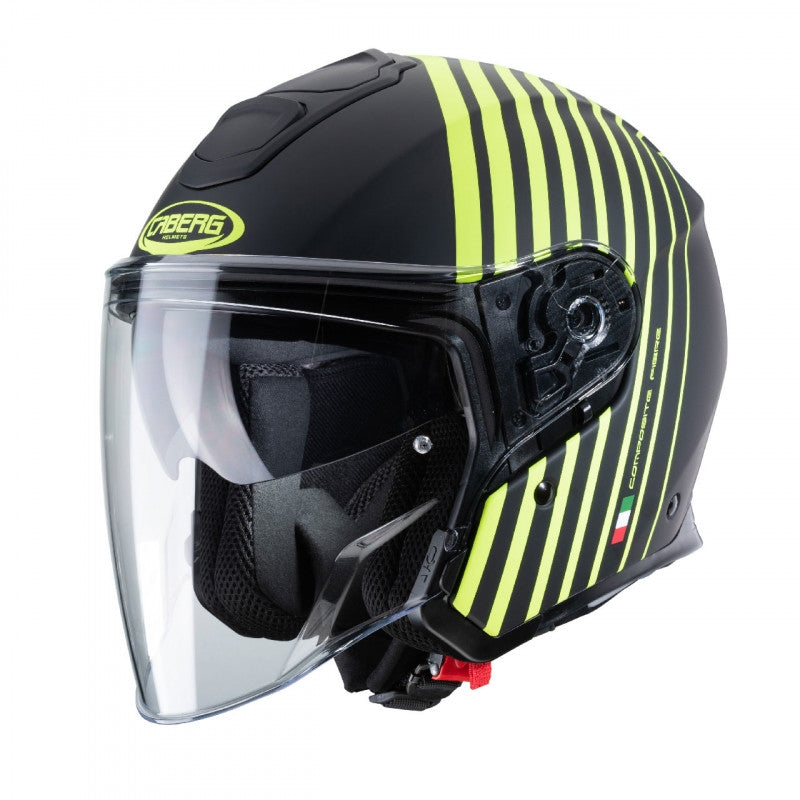 CABERG-CASCO FLYON BAKARI MATT BLACK/YELLOW FLUO - SECURTEX MOTOR S.L (t/a MaximoMoto)