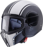 Casco moto scooter Caberg Ghost maori negro mate dorado open face on road