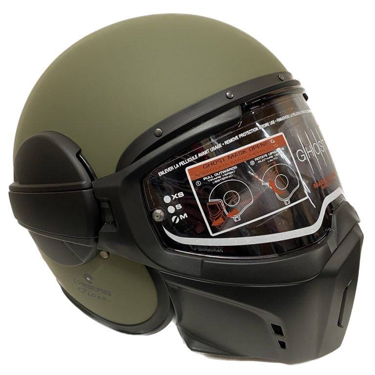 CABERG-CASCO GHOST MATT MILITARY GREEN - SECURTEX MOTOR S.L (t/a MaximoMoto)