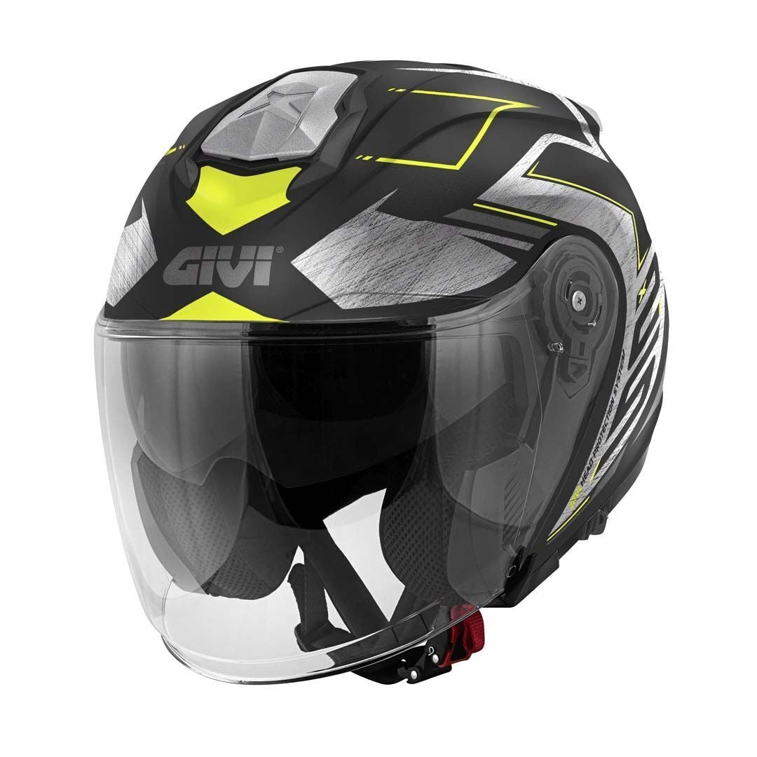 GIVI - CASCO JET X25 TRACE NEGRO TITANIO YELLOW - SECURTEX MOTOR S.L (t/a MaximoMoto)
