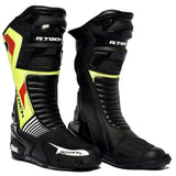 R-TECH - Botas Piel Road Racer WP Negro/Amarillo Fluor