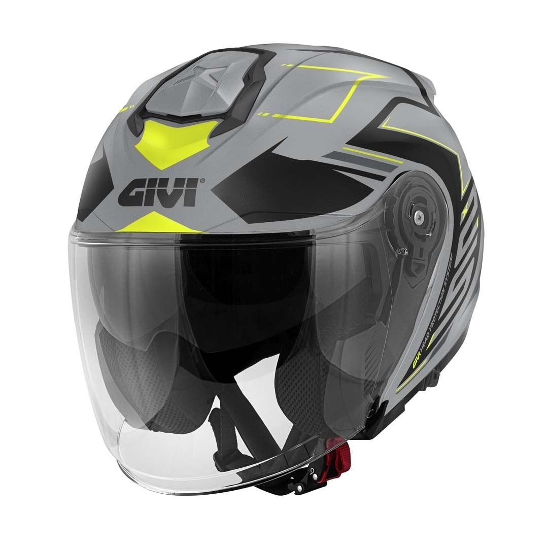 GIVI - CASCO JET X25 TRACE GRIS NEGRO YELLOW - SECURTEX MOTOR S.L (t/a MaximoMoto)