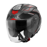 GIVI - CASCO JET X25 TRACE TITANIO NEGRO ROJO - SECURTEX MOTOR S.L (t/a MaximoMoto)