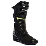 R-TECH - Botas Piel Road Racer WP Negro/Amarillo Fluor