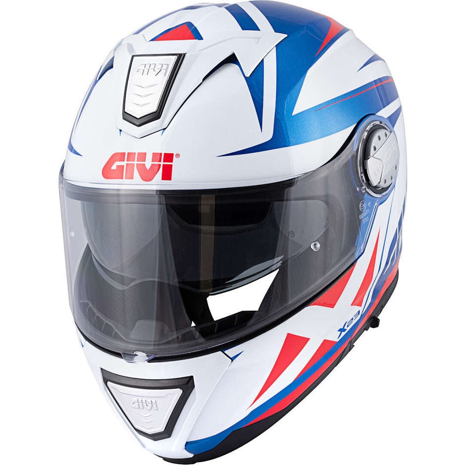 GIVI CASCO MOD X23/SYDNEY C/PL.D/POINTED BLANCO/AZUL/ROJO - SECURTEX MOTOR S.L (t/a MaximoMoto)