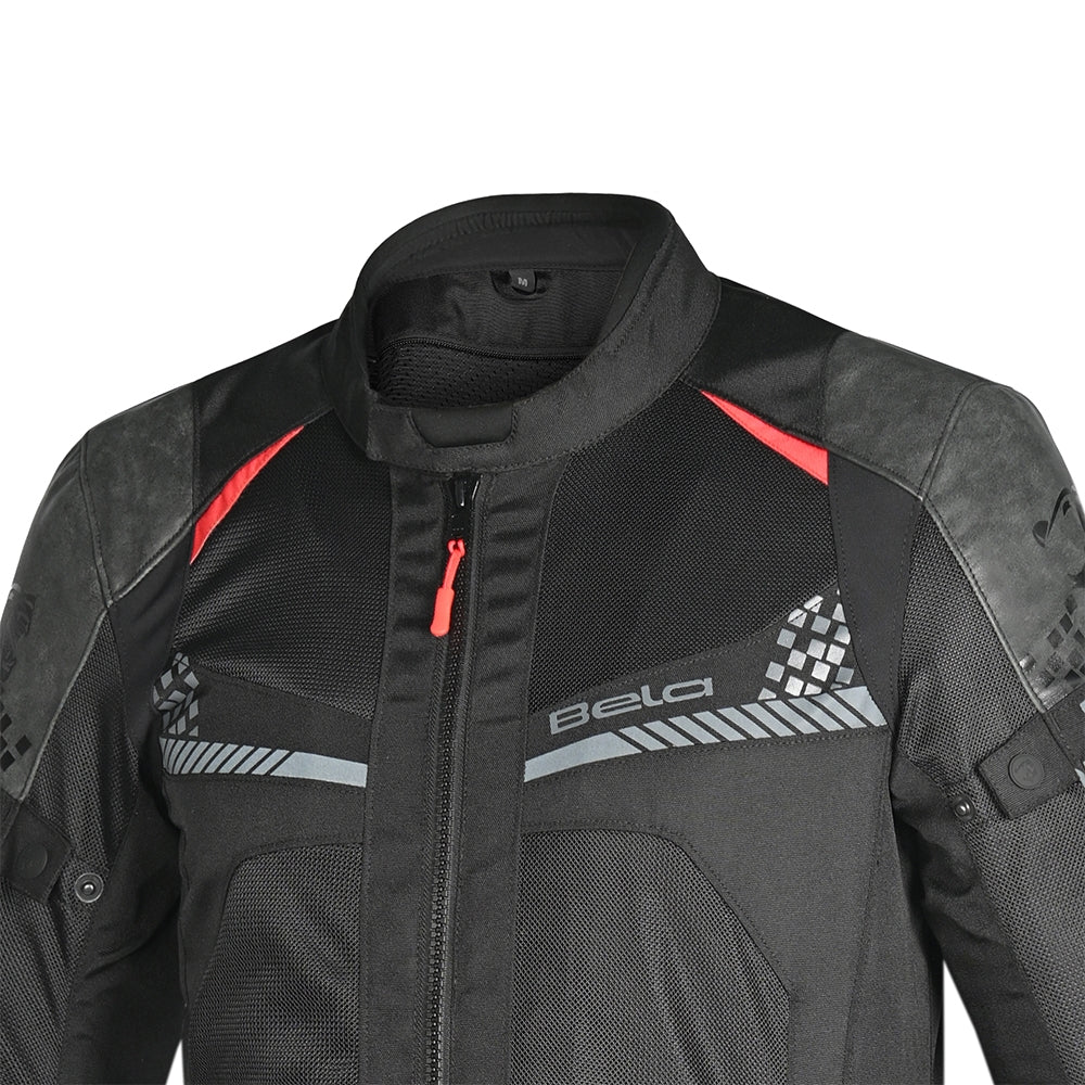 BELA - Chaqueta Textil Onsaker Negro/Rojo - SECURTEX MOTOR S.L (t/a MaximoMoto)