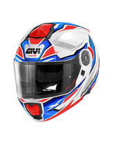 GIVI X27 Mod Dimension motocicleta Casco integral modular Blanco Azul Rojo - SECURTEX MOTOR S.L (t/a MaximoMoto)