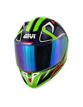 GIVI - CASCO FULL 50.8 RACER BLANCO VERDE AZUL - SECURTEX MOTOR S.L (t/a MaximoMoto)