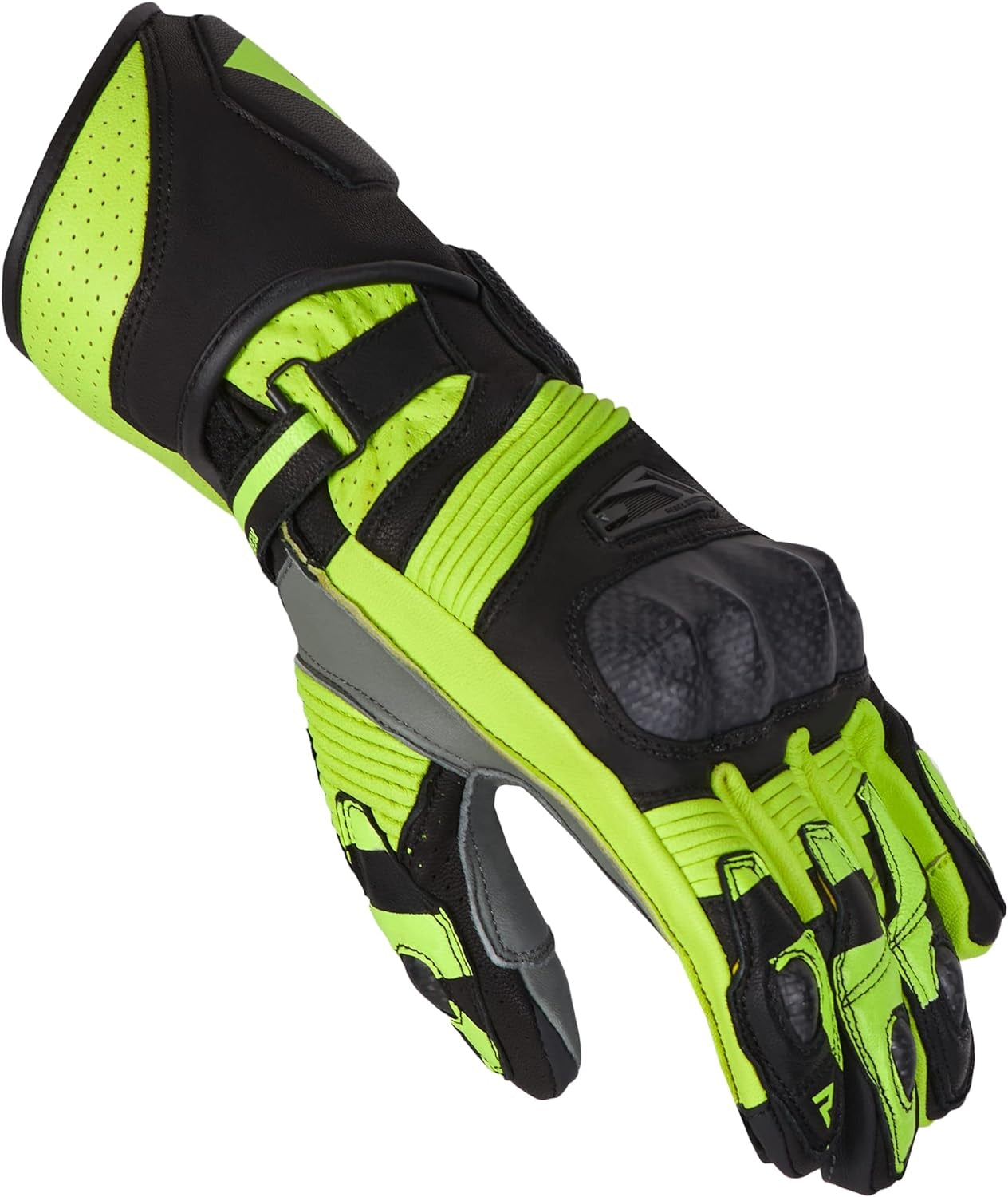 REBEL HORN - GUANTES PIEL FIGHTER BLACK/FLUO YELLOW - SECURTEX MOTOR S.L (t/a MaximoMoto)