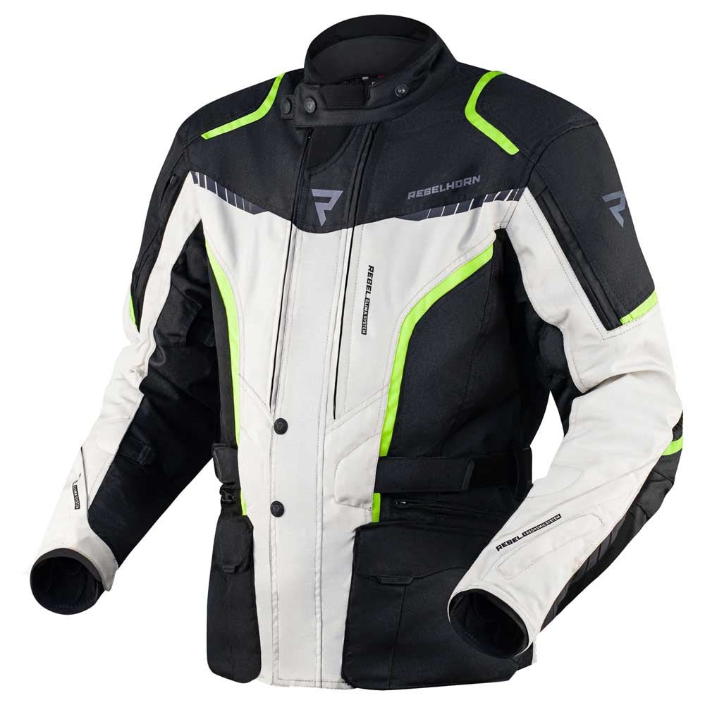 REBEL HORN - TEXTILE JACKET HIKER III BLACK/GREY/FLO YELLOW - SECURTEX MOTOR S.L (t/a MaximoMoto)