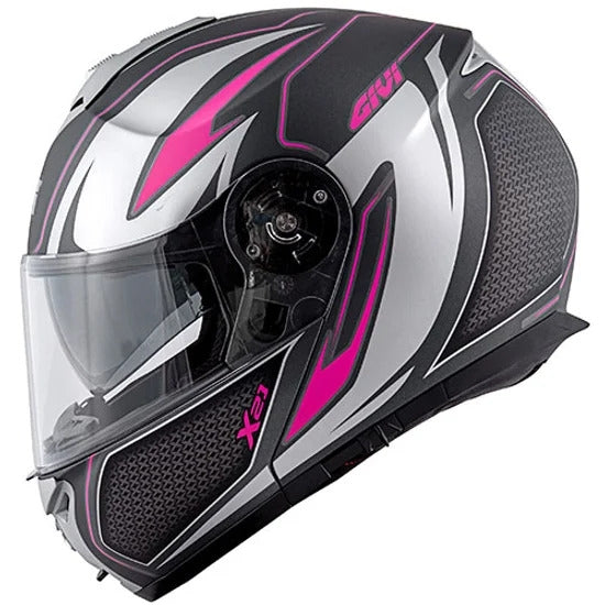 GIVI - CASCO X21 CHALLENGER SHIVER_LADY TITANI-MT FUCSIA - SECURTEX MOTOR S.L (t/a MaximoMoto)