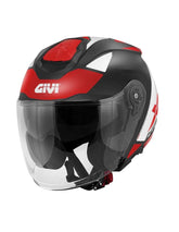 GIVI - CASCO JET X25 TARGET NEGRO BLANCO ROJO - SECURTEX MOTOR S.L (t/a MaximoMoto)