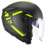 CGM 126G IPER CITY Casco Jet De Moto Negro Amarillo Flouro