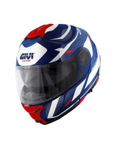 GIVI X21 Mod Number motocicleta Casco modular Azul Blanco Rojo