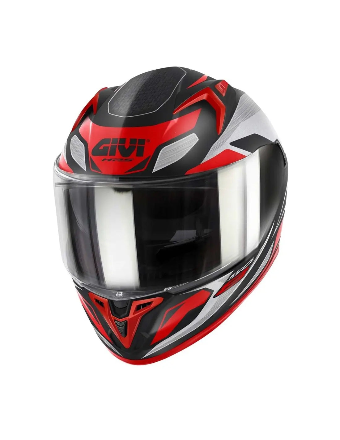 GIVI 50.8 BRAVE Moto Integral Casco Negro Titanio Rojo