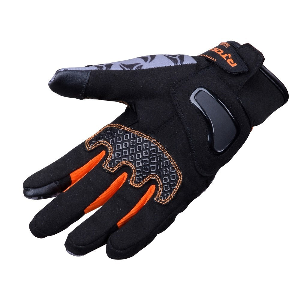 R-TECH - Guante Textil Leopard Negro/Naranja - SECURTEX MOTOR S.L (t/a MaximoMoto)