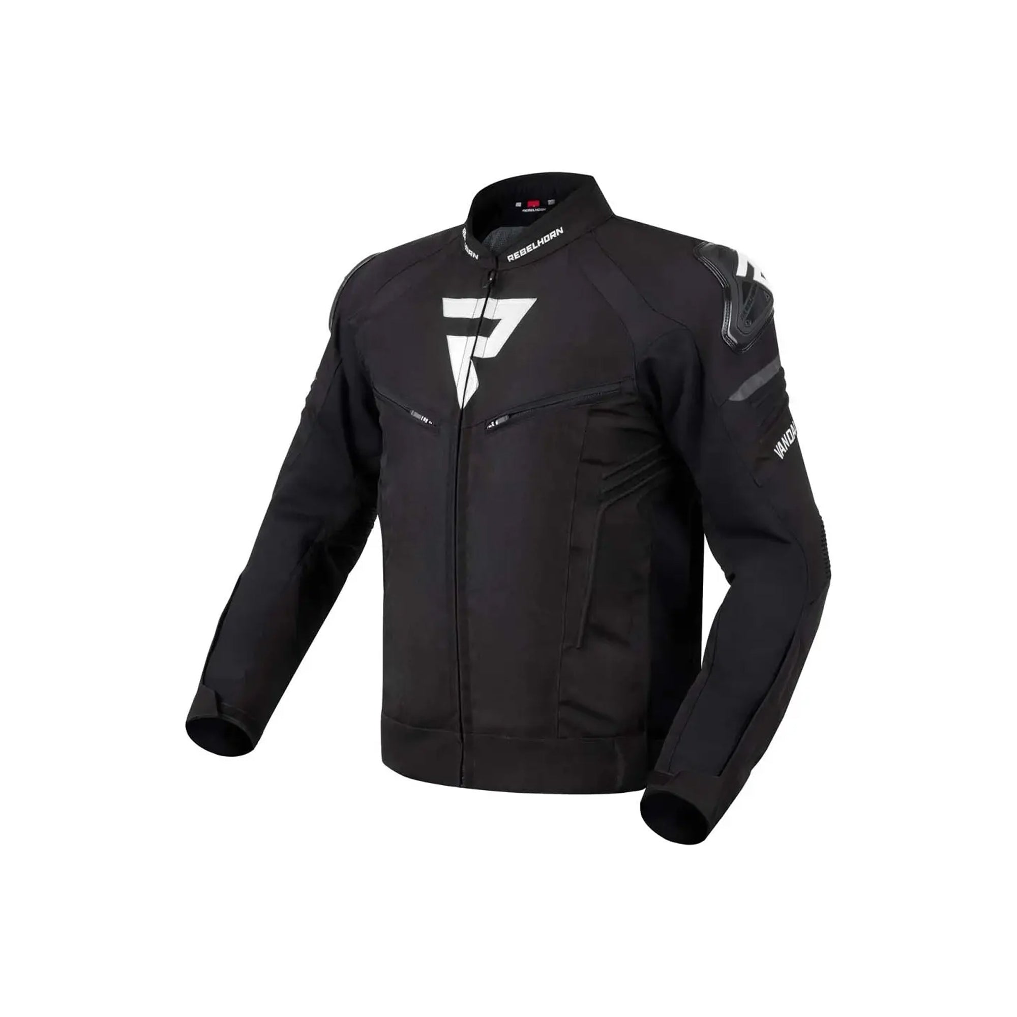 REBEL HORN - TEXTILE JACKET VANDAL BLACK/WHITE - SECURTEX MOTOR S.L (t/a MaximoMoto)