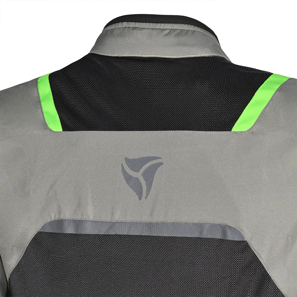 R-TECH SPIRAL MESH CHAQUETA DE MOTO DE HOMBRE TEXTIL HIELO GRIS AMARILLO FLOUR