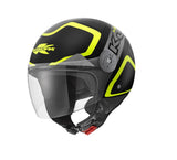 KAPPA KV40 Hawaii Moto Cara Abierta Casco Negro Gris Amarillo - CASCO