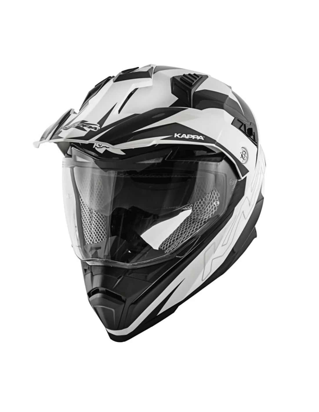 KAPPA KV30 Flash Moto Aventure Casco Blanco Negro - CASCO