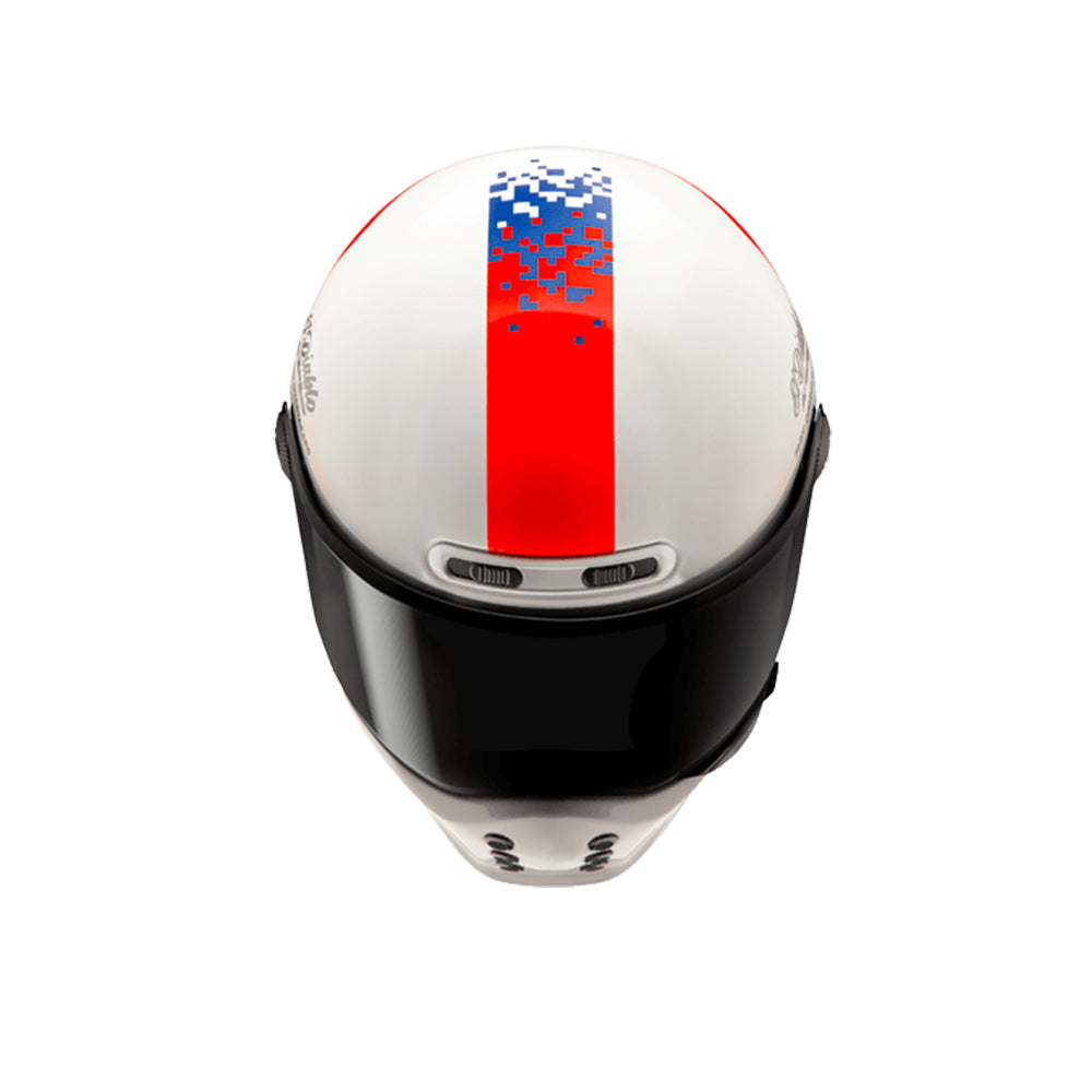 HJC V10 FQ20 RETRO MC21 motocicleta estilo vintage integral Casco