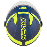 KAPPA KV40 Hawaii Scooter Cara Abierta Casco Azul Mate Amarillo - CASCO