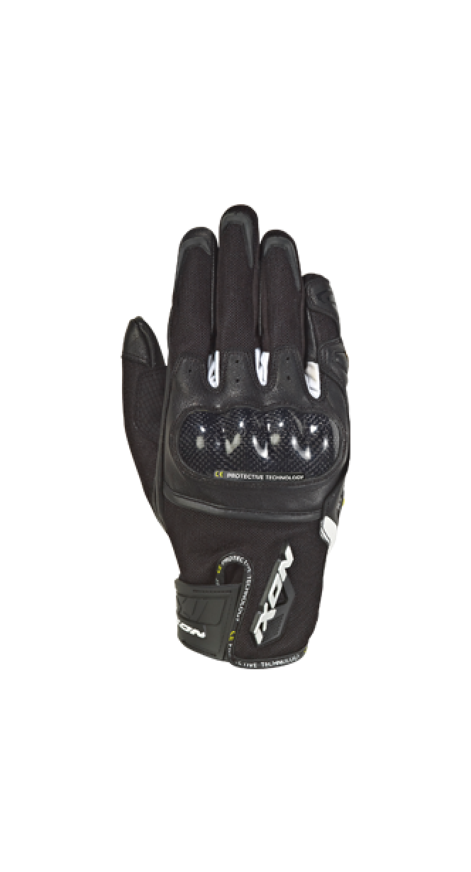 RS Rise Air hombres Roadster ligeros Guantes negro blanco