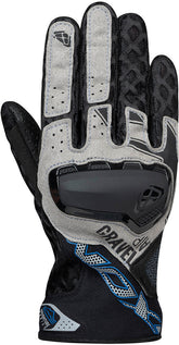 IXON GRAVEL AIR GUANTES DE HOMBRE PIEL NEGRO GRIS AZUL