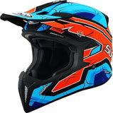 Soumy X Wing Subatomic Casco Moto Adventure Naranja Mate Azul