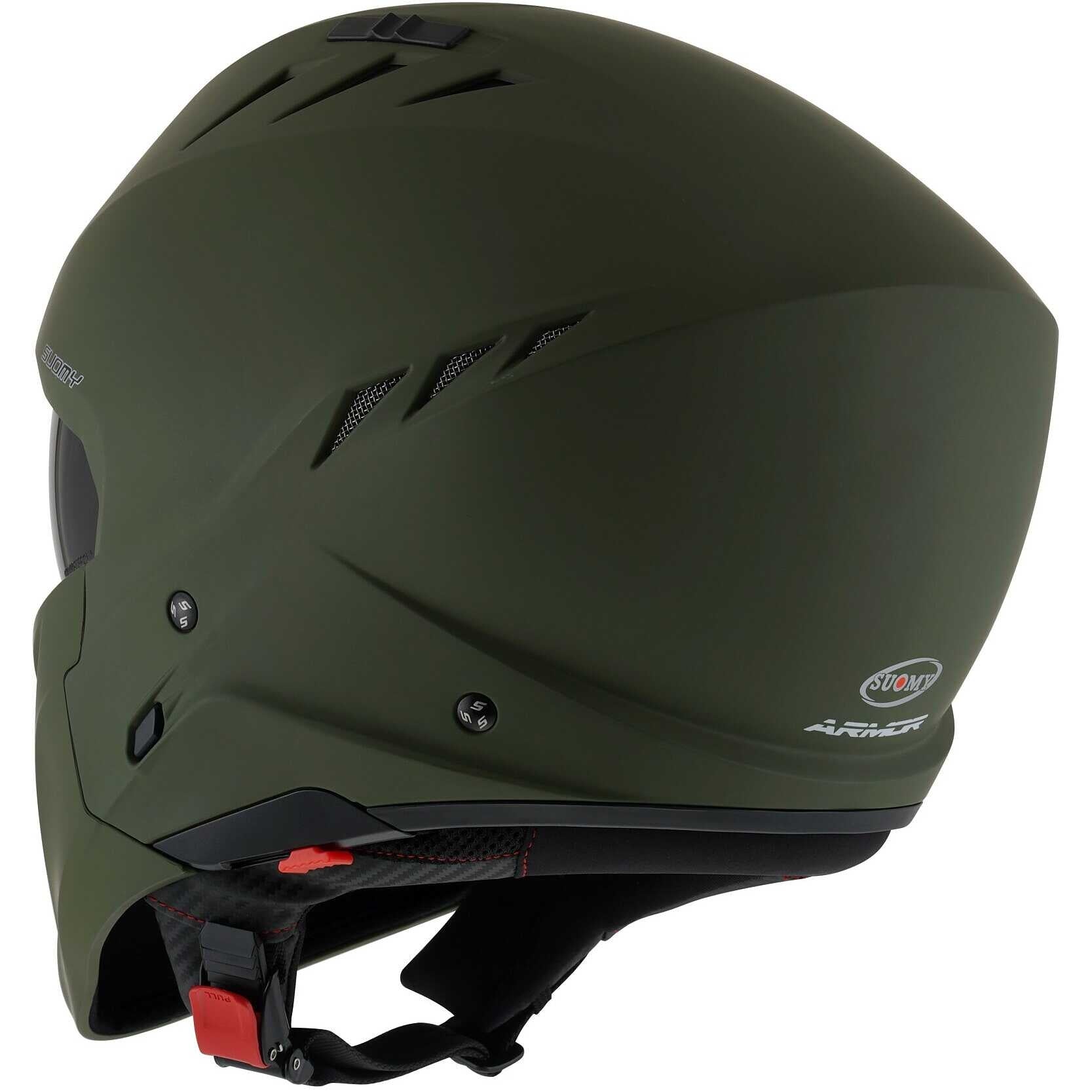 SUOMY-CASCOS ARMOR PLAIN MATT ARMY GREEN E06 - SECURTEX MOTOR S.L (t/a MaximoMoto)