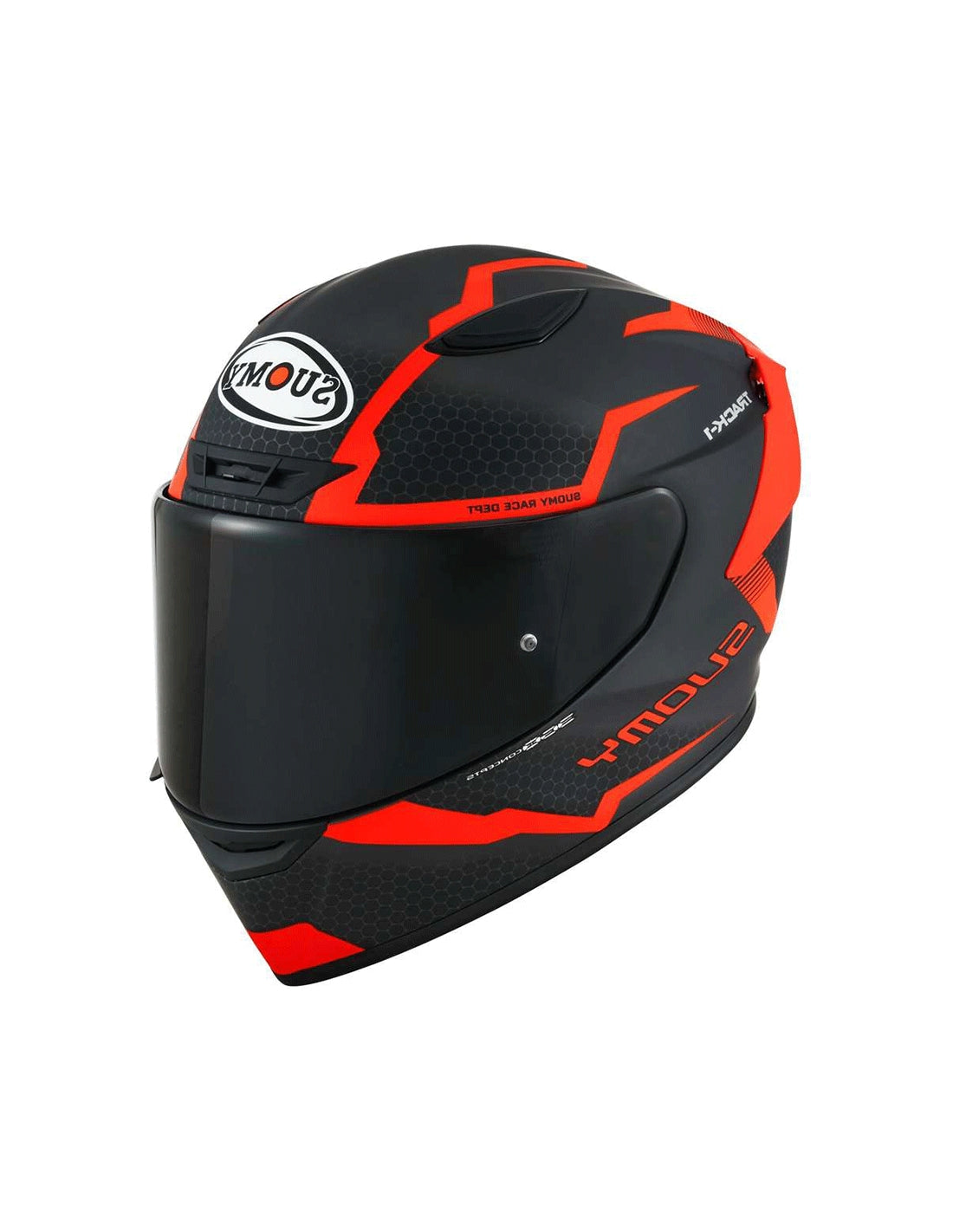 SUOMY-CASCOS TRACK-1 REACTION MATT ANTHRACITE/RED - SECURTEX MOTOR S.L (t/a MaximoMoto)