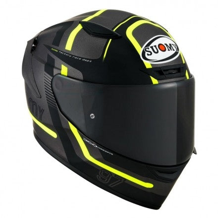 SUOMY-CASCOS TRACK-1 NINETY SEVEN MATT GUN METAL/YELLOW - SECURTEX MOTOR S.L (t/a MaximoMoto)