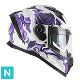 CGM 311F BLAST CLOUD CASCO INTEGRAL BLANCO MORADO MATE