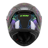 CGM 311T BLAST TECH CASCO DE MOTO INTEGRALES NEGRO MORADO VERDE FLUOR
