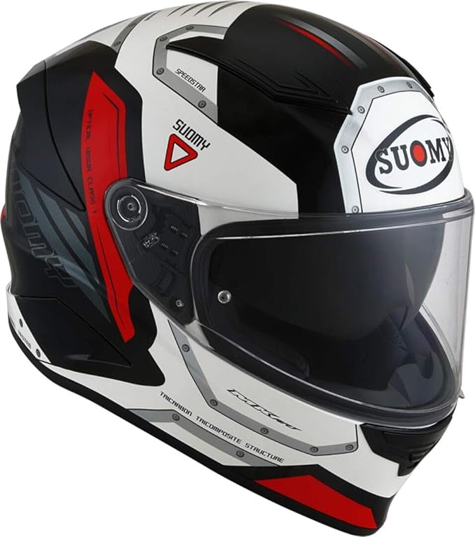 SUOMY-CASCOS SPEED STAR AIRPLANE WHITE/RED - SECURTEX MOTOR S.L (t/a MaximoMoto)